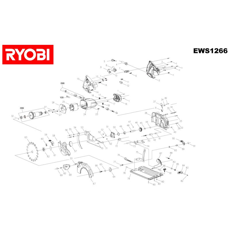 Buy A Ryobi Ews1266 Spare Part Or Replacement Part For Your Saws And